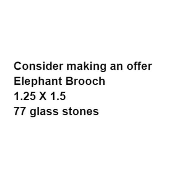 Elephant Brooch Asian Inspired Safari Encrusted Shimmer Pin Circus Novelty - Picture 2 of 7